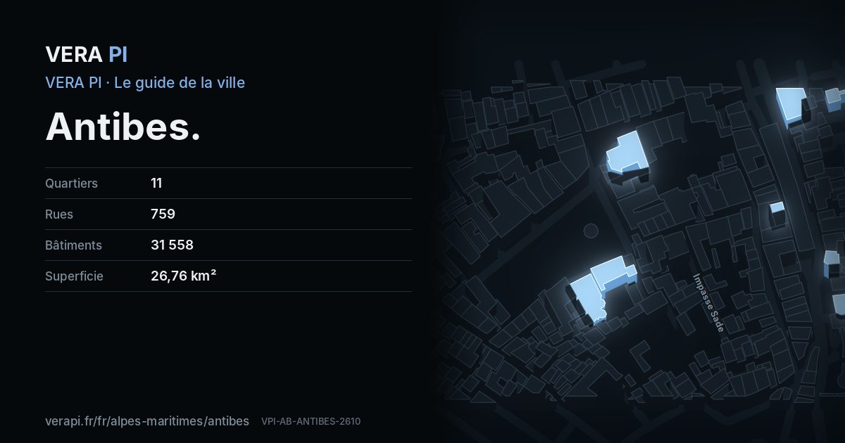 La carte VERA PI de Antibes