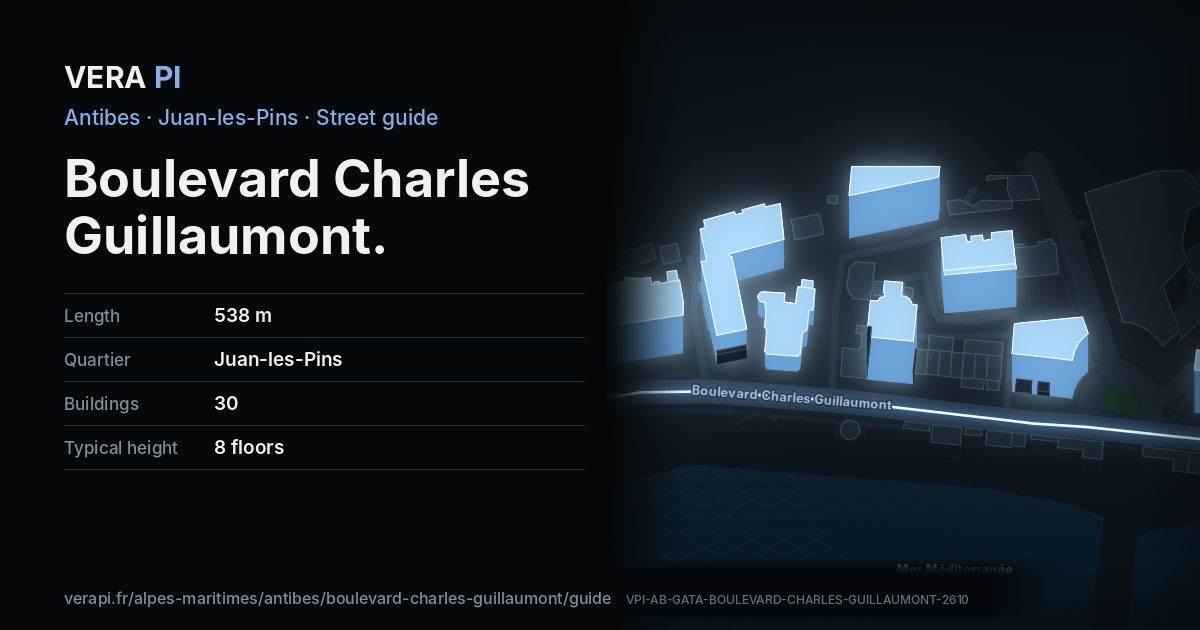 The VERA PI card for Boulevard Charles Guillaumont