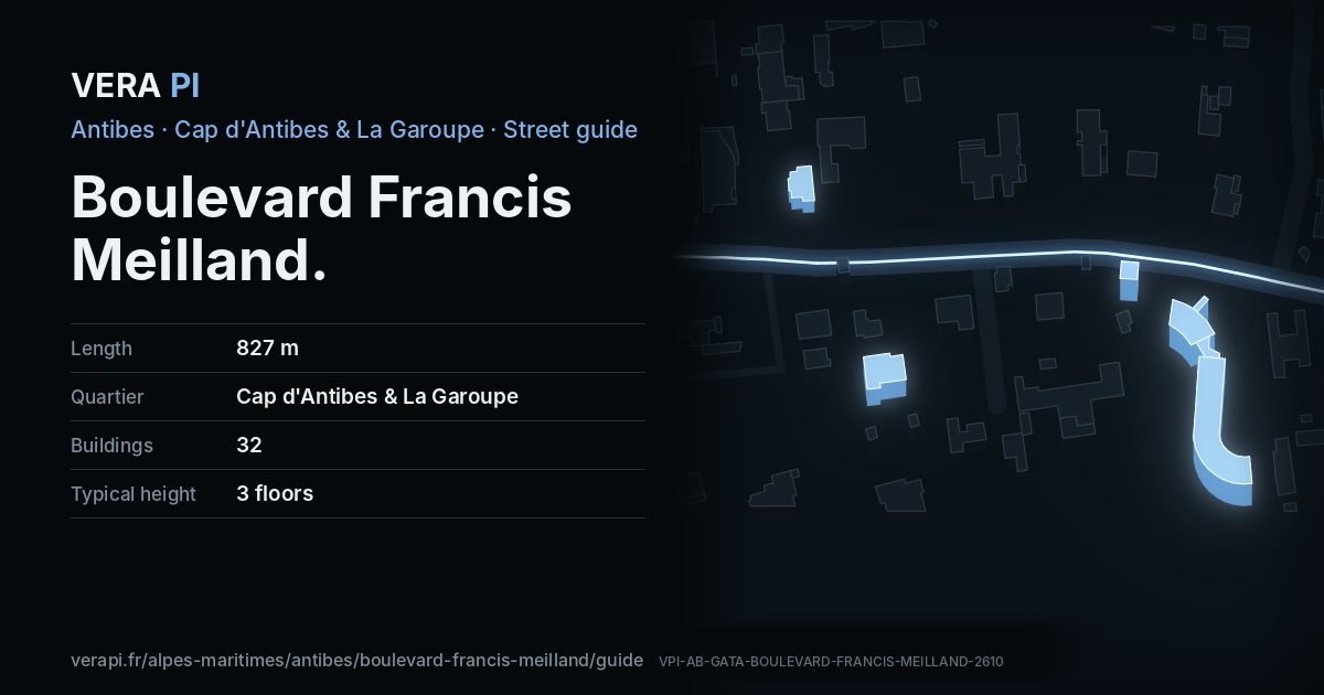 The VERA PI card for Boulevard Francis Meilland