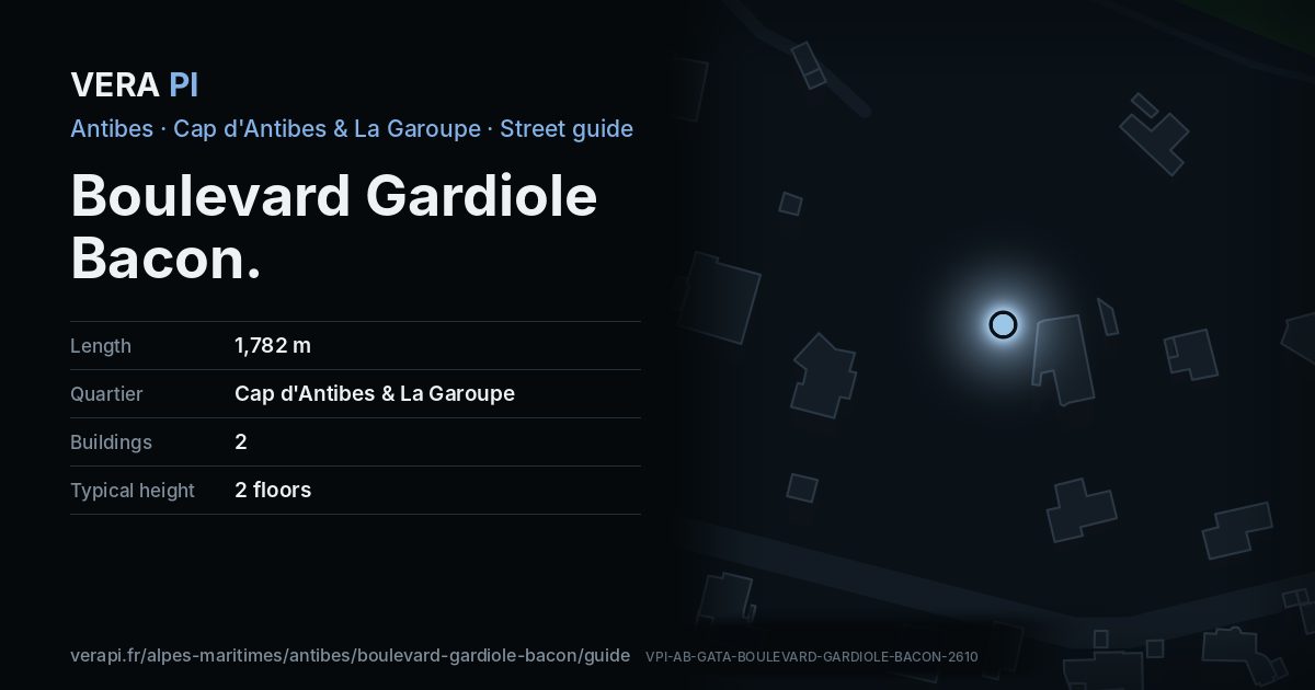 The VERA PI card for Boulevard Gardiole Bacon