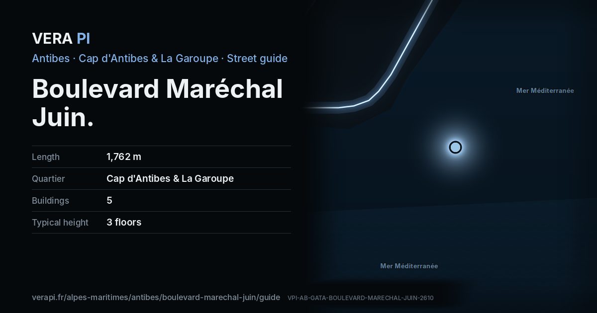 The VERA PI card for Boulevard Maréchal Juin