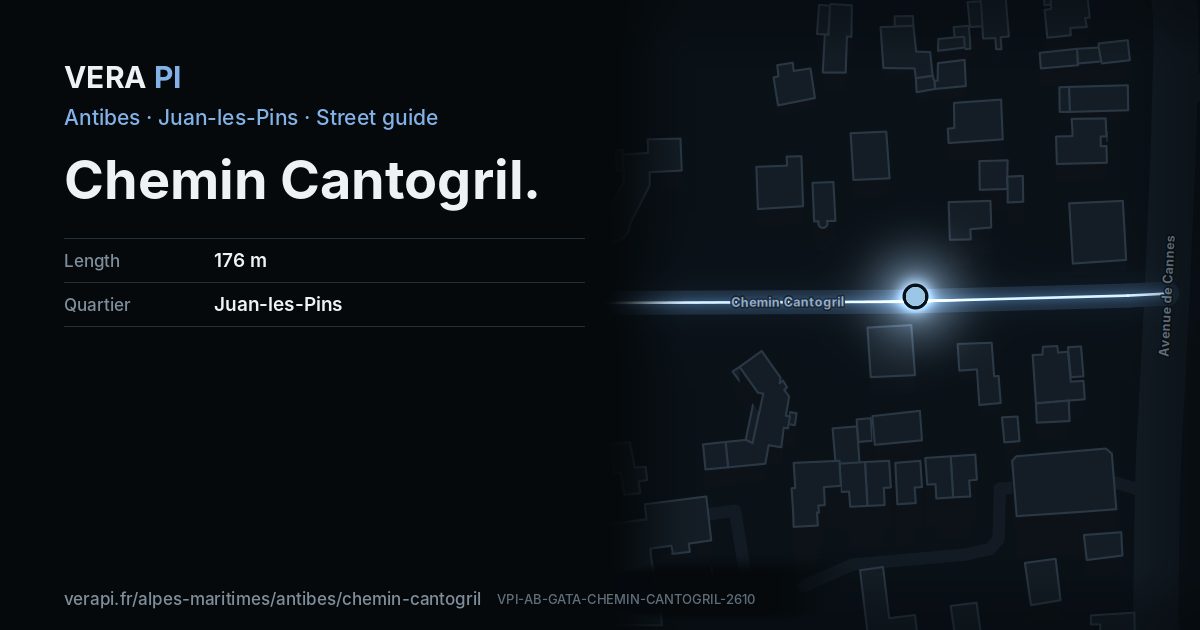 The VERA PI card for Chemin Cantogril