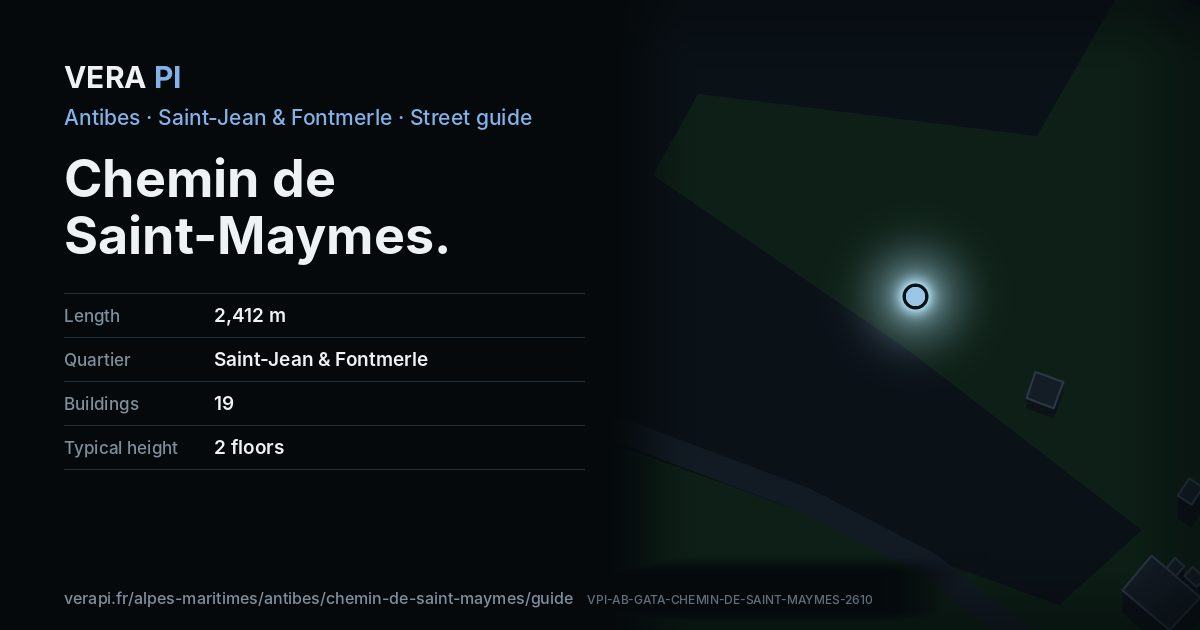 The VERA PI card for Chemin de Saint-Maymes