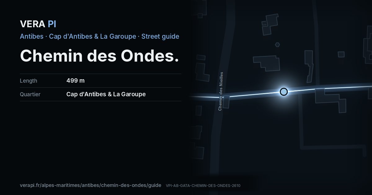 The VERA PI card for Chemin des Ondes