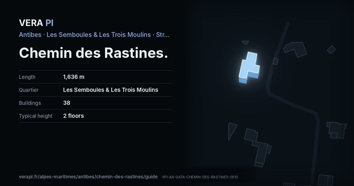 The VERA PI card for Chemin des Rastines