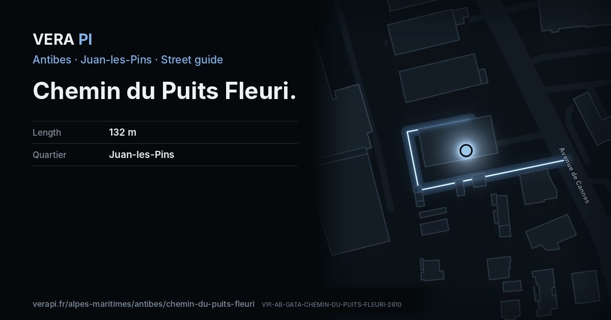 The VERA PI card for Chemin du Puits Fleuri