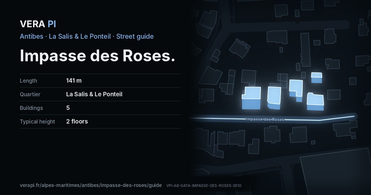 The VERA PI card for Impasse des Roses