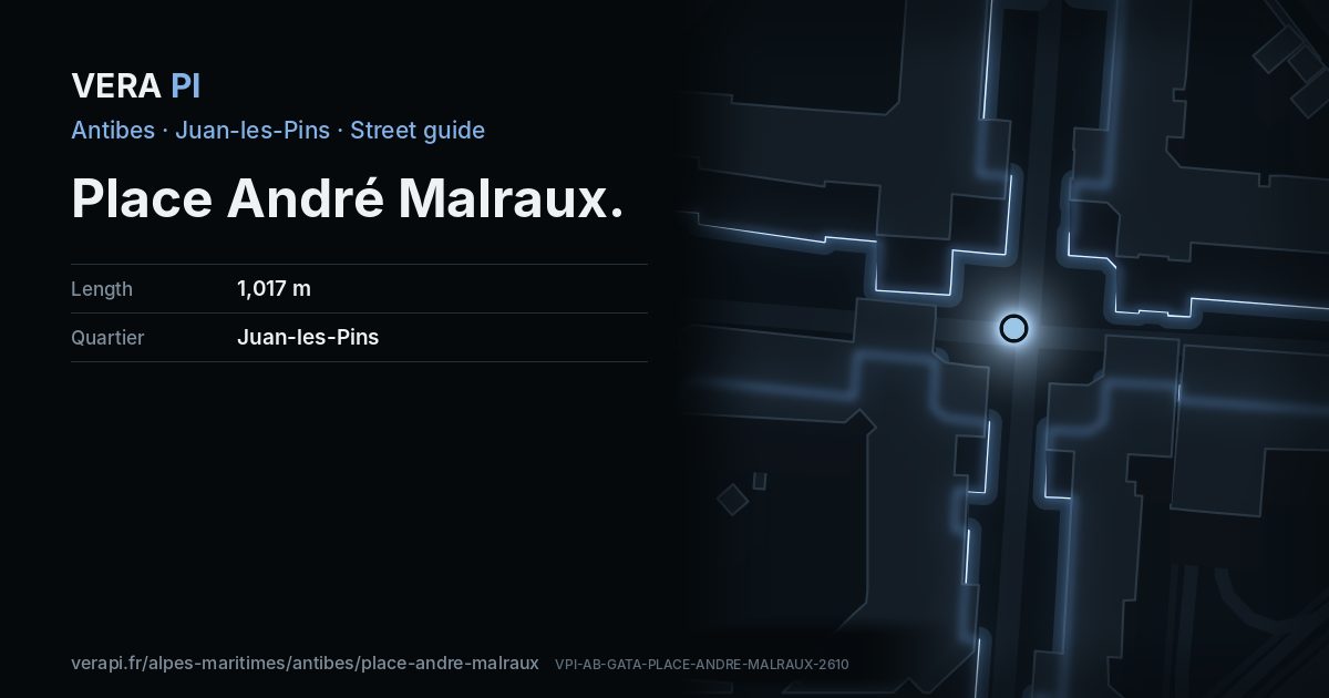 The VERA PI card for Place André Malraux