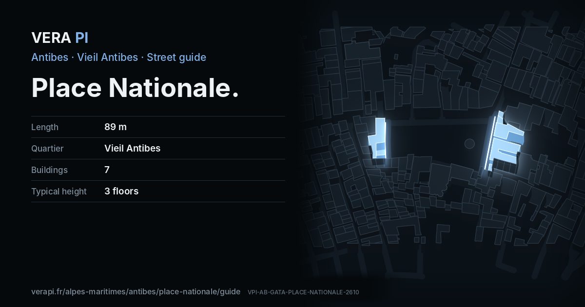 The VERA PI card for Place Nationale