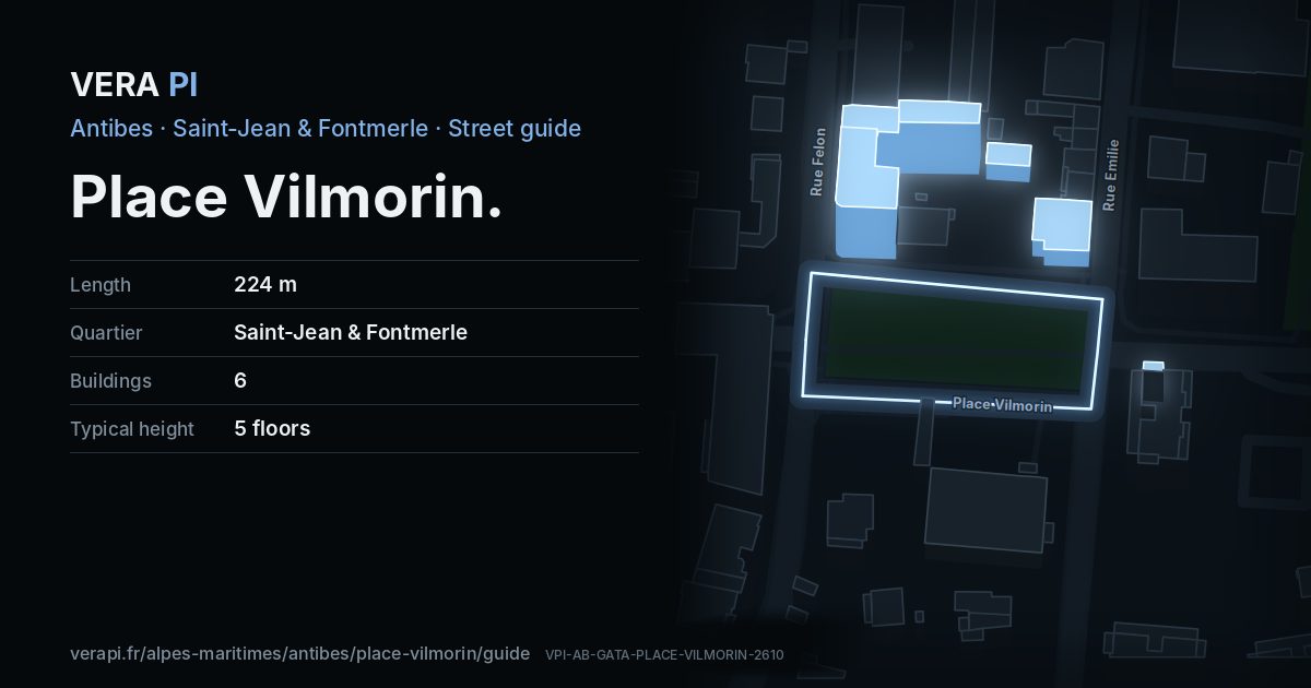 The VERA PI card for Place Vilmorin