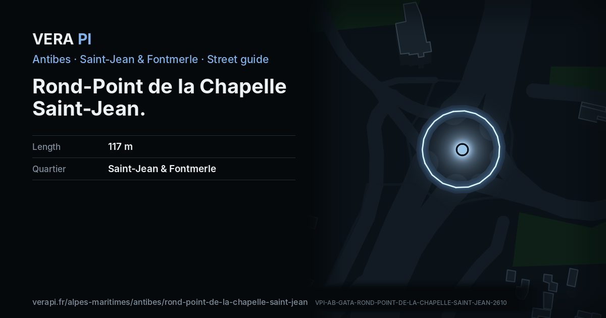 The VERA PI card for Rond-Point de la Chapelle Saint-Jean