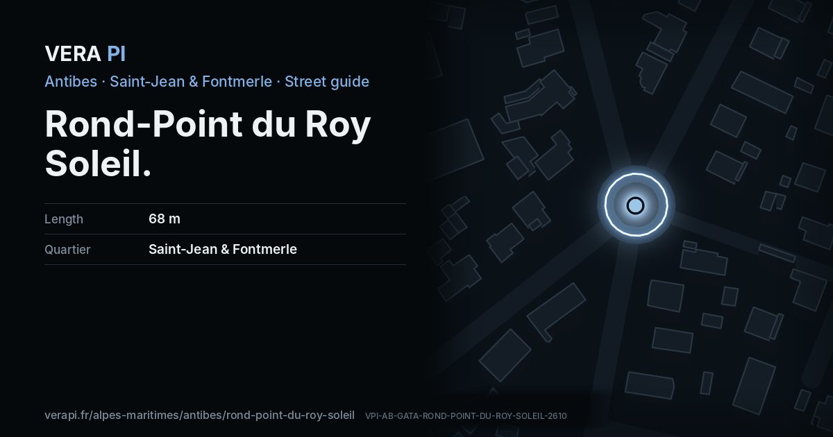 The VERA PI card for Rond-Point du Roy Soleil