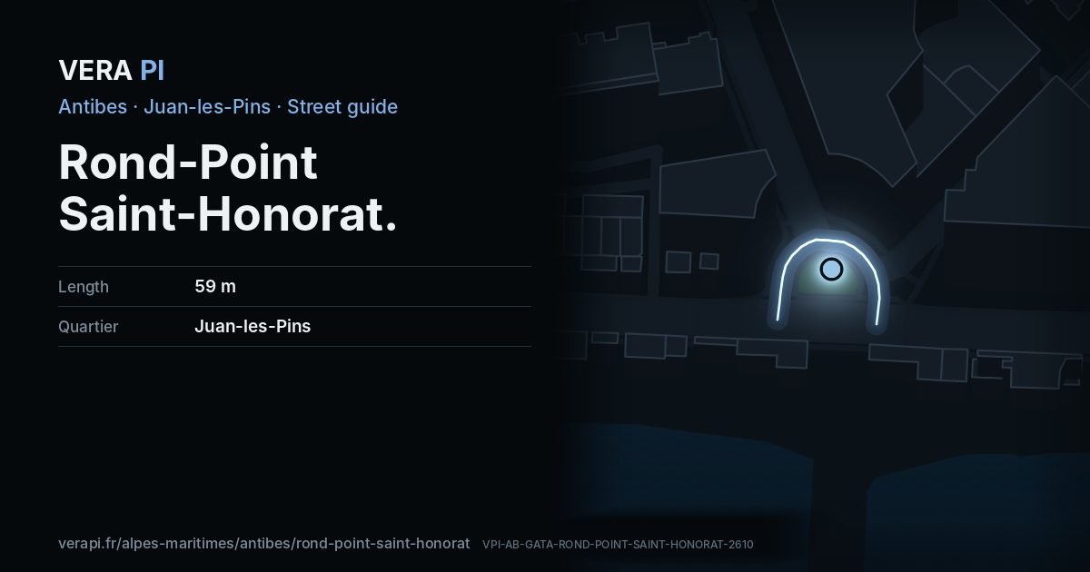 The VERA PI card for Rond-Point Saint-Honorat
