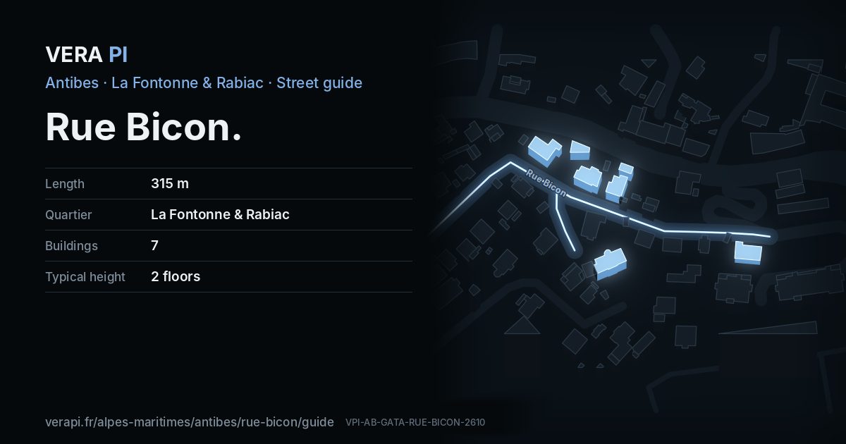 The VERA PI card for Rue Bicon