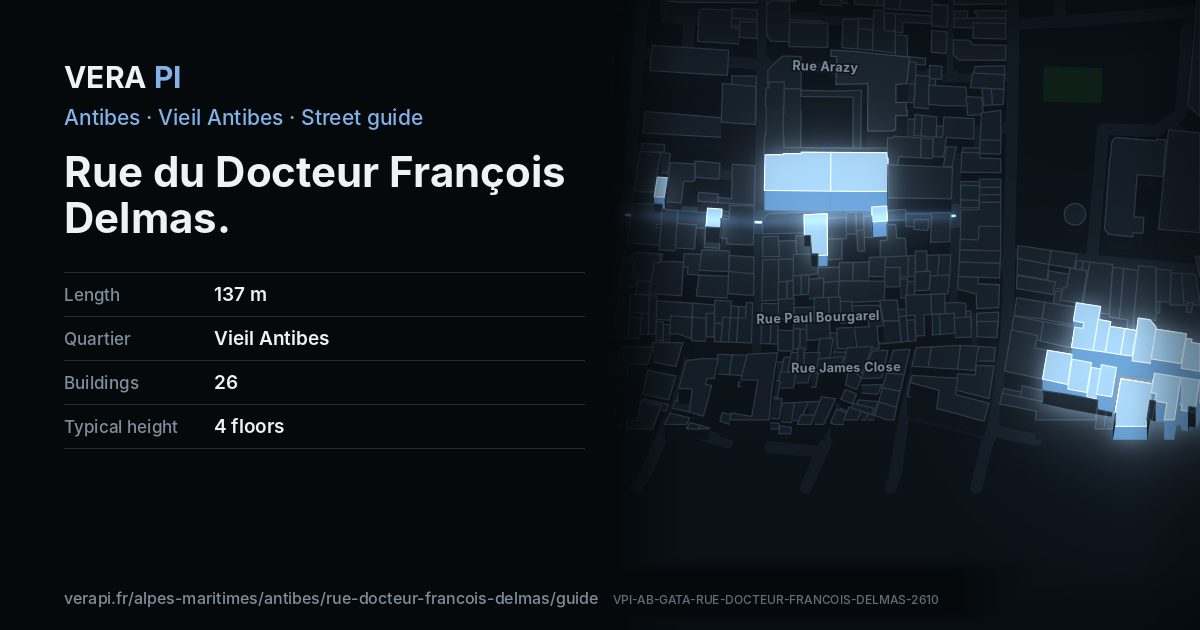 The VERA PI card for Rue du Docteur François Delmas
