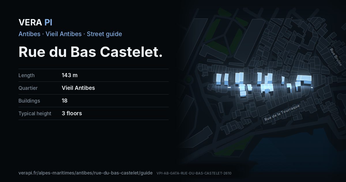 The VERA PI card for Rue du Bas Castelet