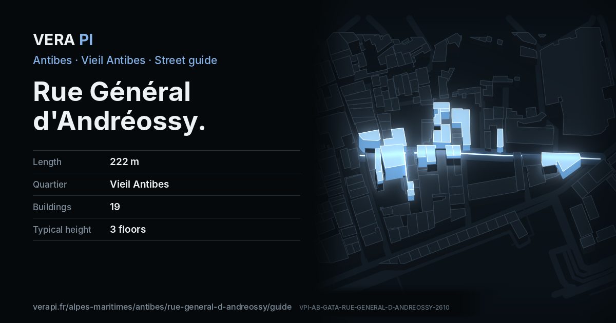 The VERA PI card for Rue Général d'Andréossy