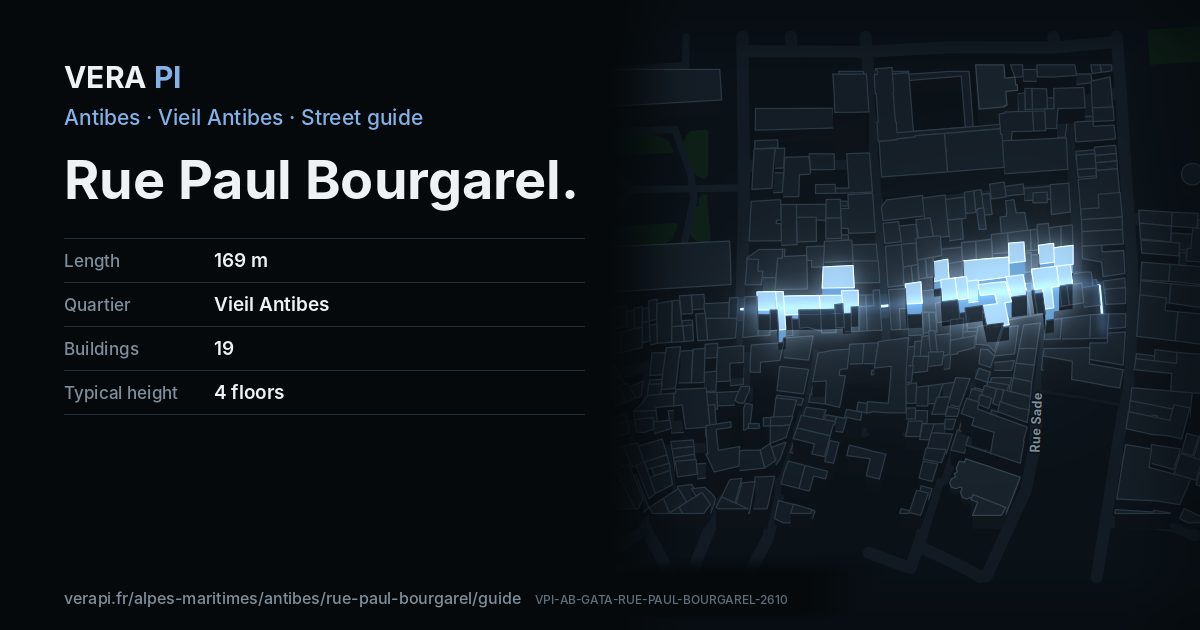 The VERA PI card for Rue Paul Bourgarel