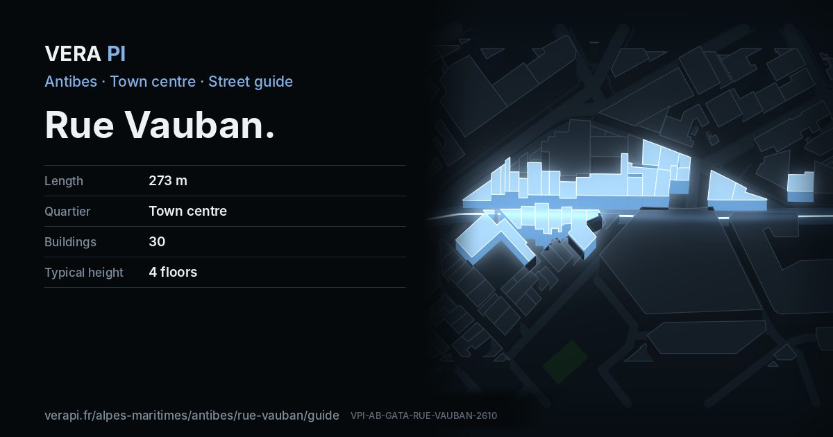 The VERA PI card for Rue Vauban