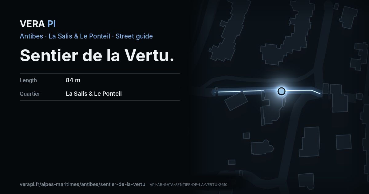 The VERA PI card for Sentier de la Vertu