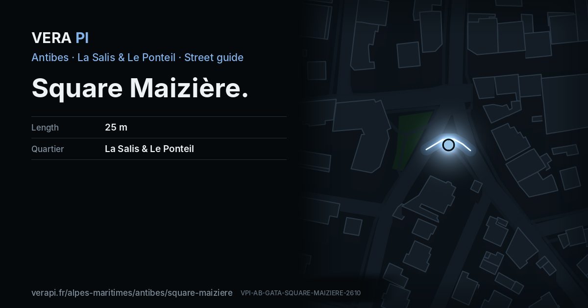 The VERA PI card for Square Maizière