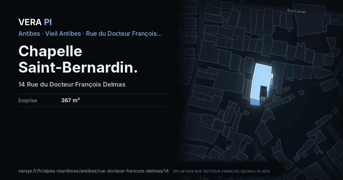 La carte VERA PI de Chapelle Saint-Bernardin