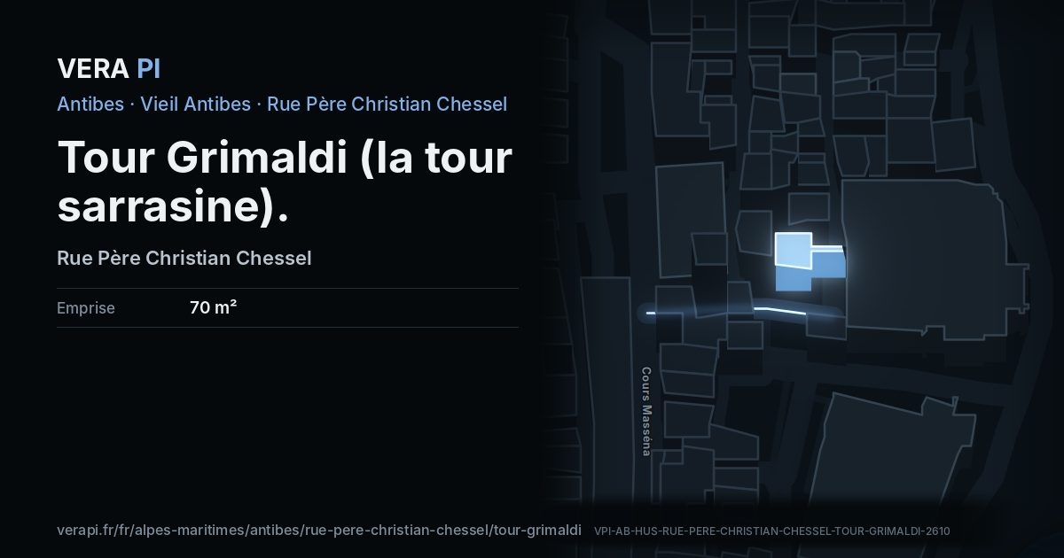 La carte VERA PI de Tour Grimaldi (la tour sarrasine)