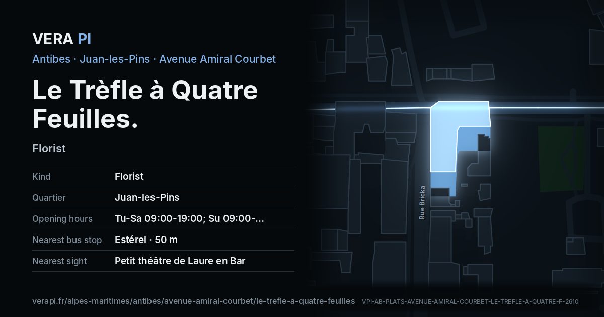The VERA PI card for Le Trèfle à Quatre Feuilles
