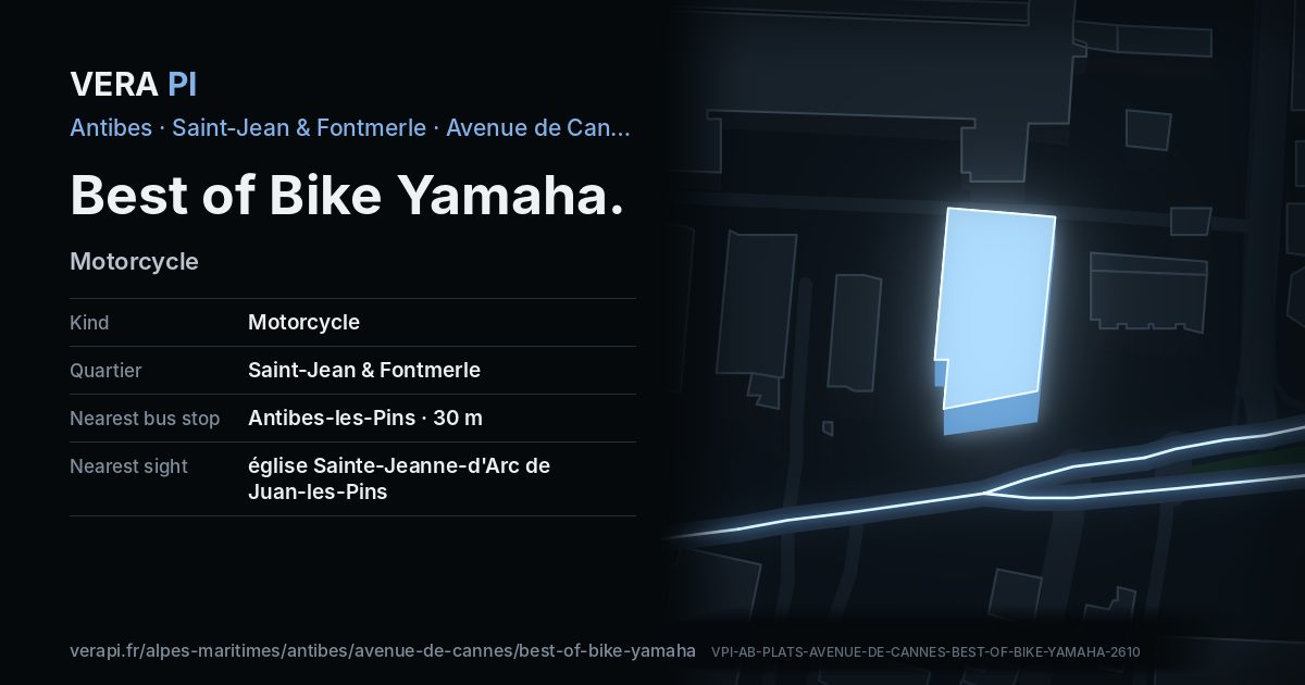 The VERA PI card for Best of Bike Yamaha