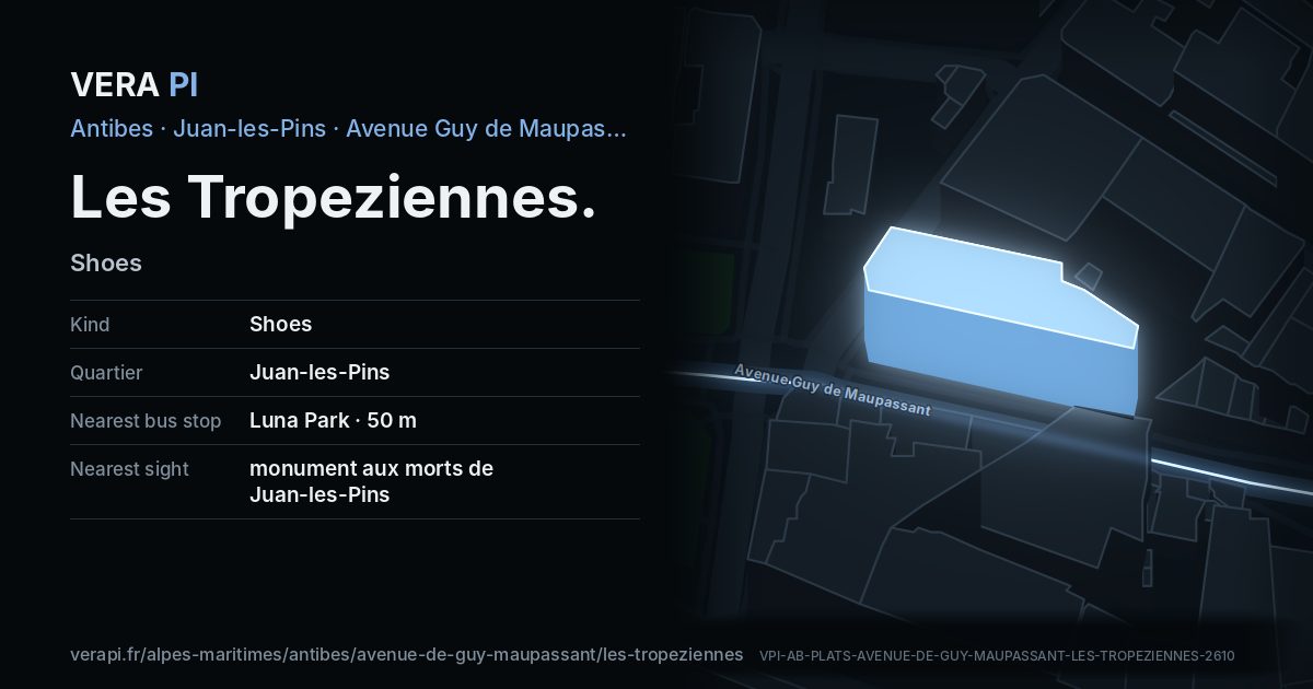 The VERA PI card for Les Tropeziennes