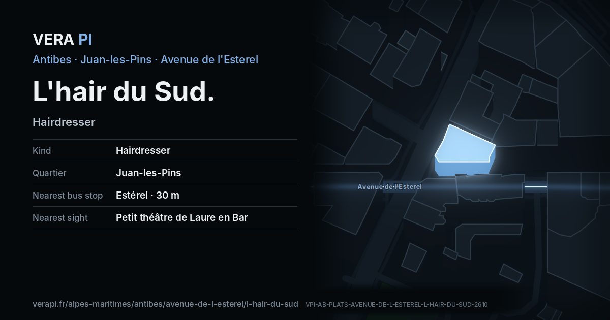 The VERA PI card for L'hair du Sud