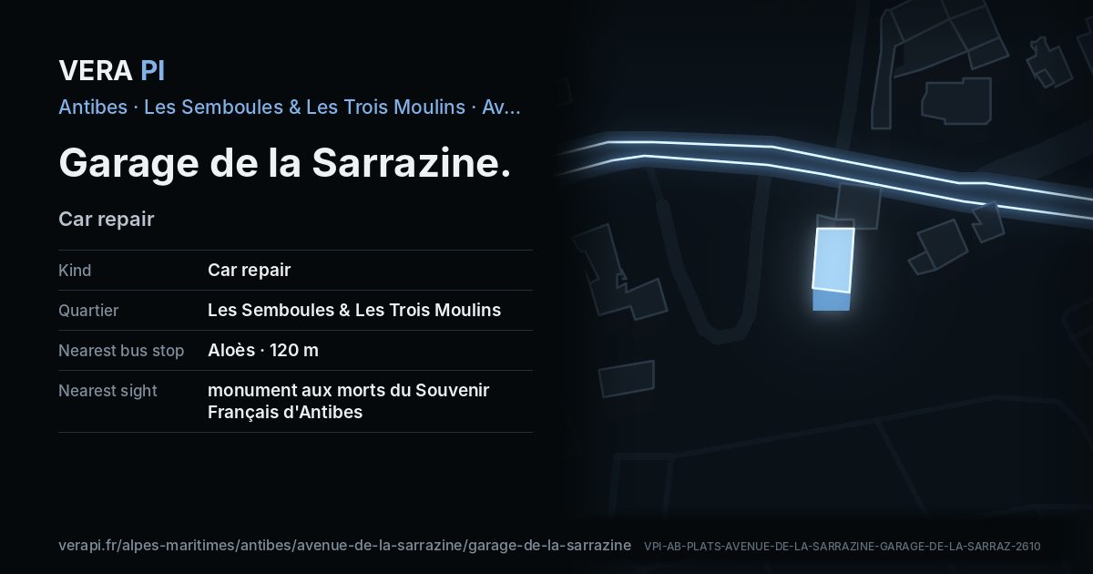 The VERA PI card for Garage de la Sarrazine