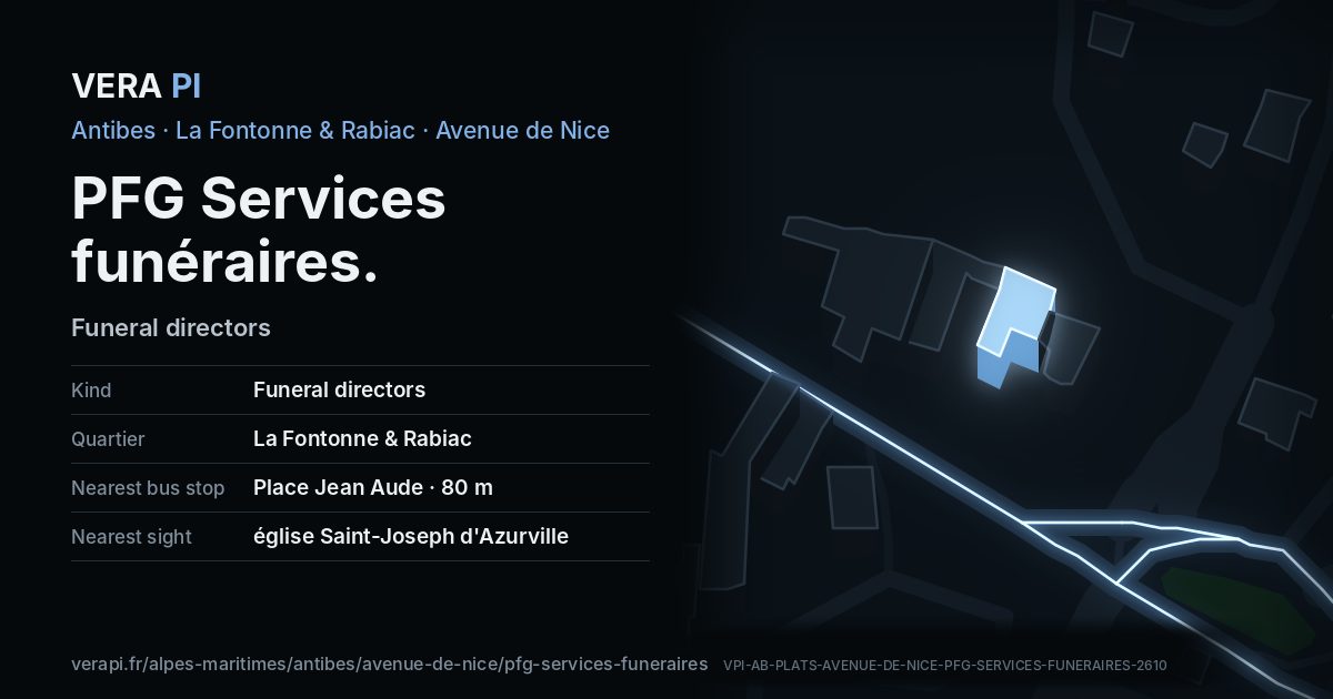 The VERA PI card for PFG Services funéraires
