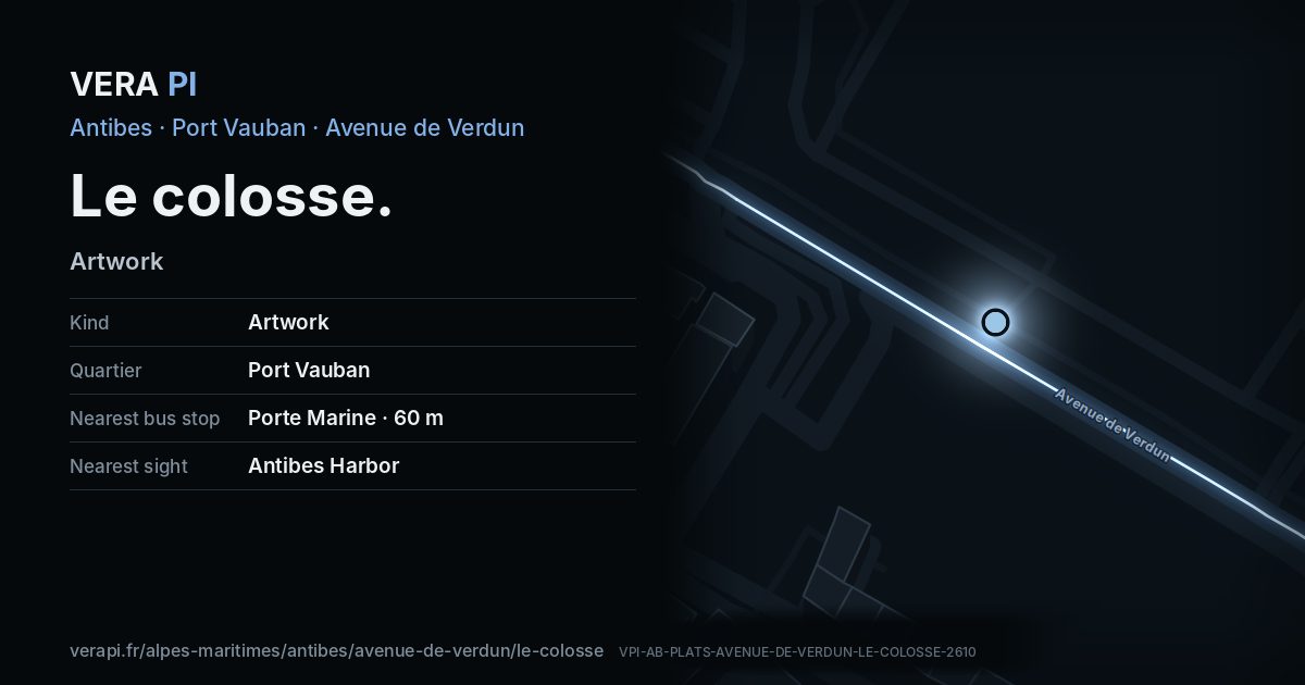 The VERA PI card for Le colosse