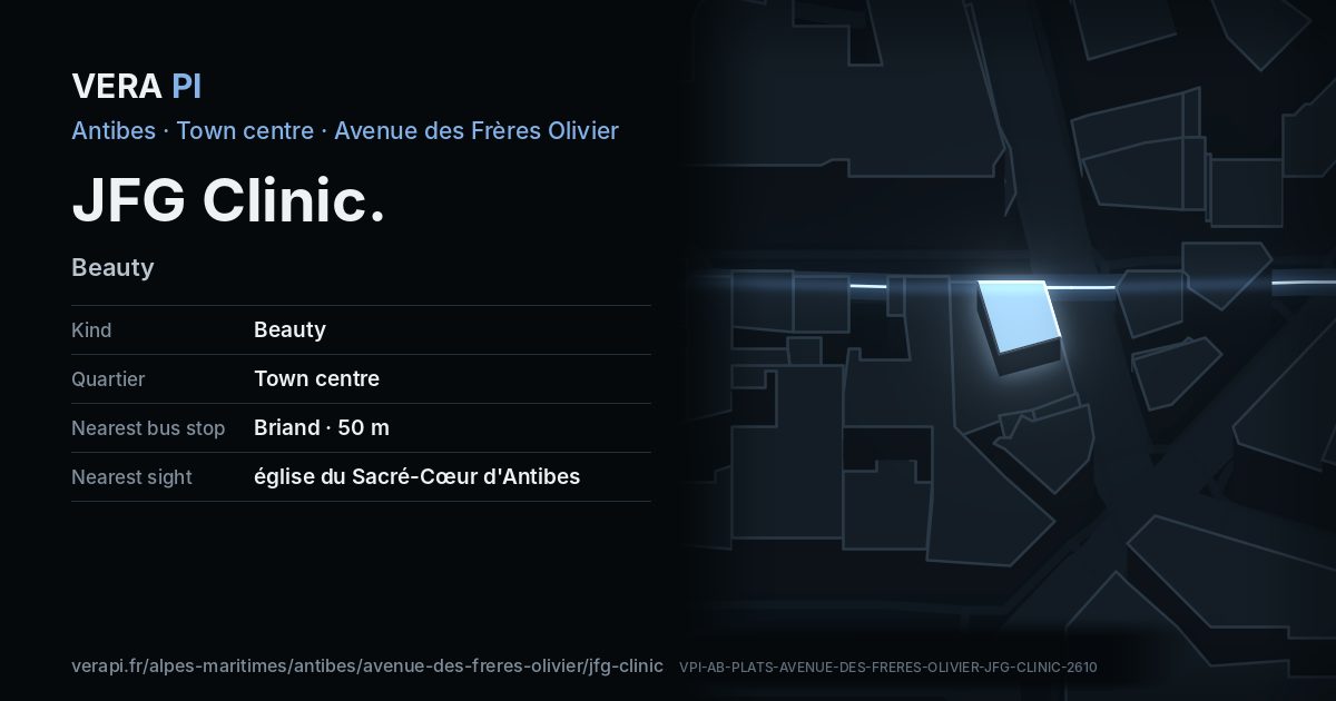 The VERA PI card for JFG Clinic