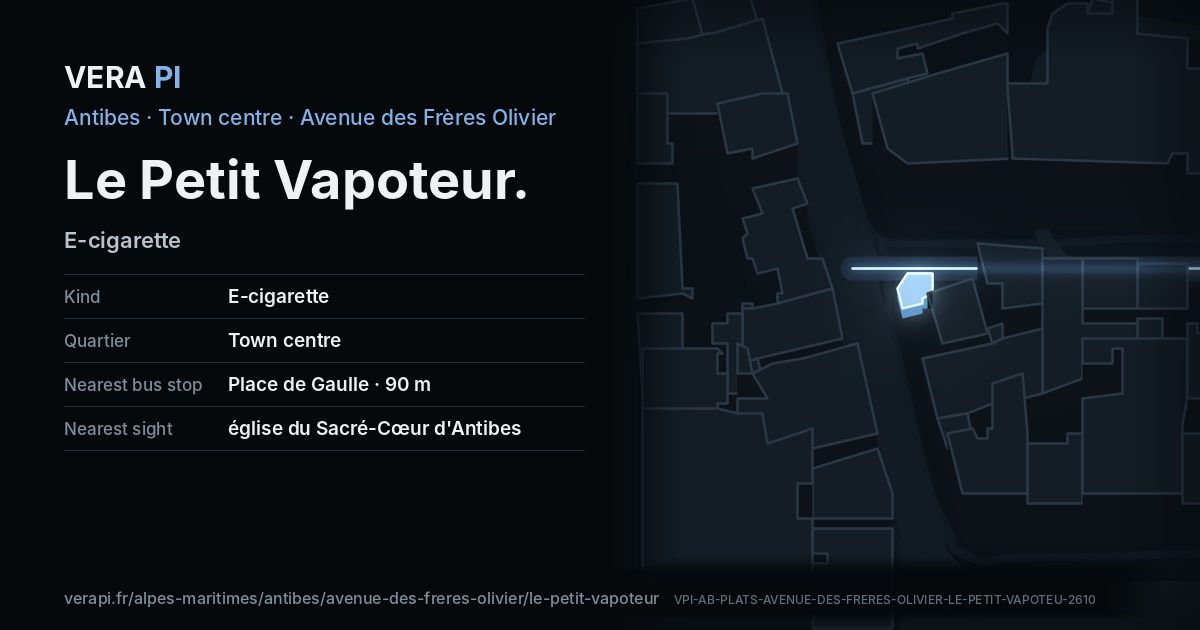 The VERA PI card for Le Petit Vapoteur