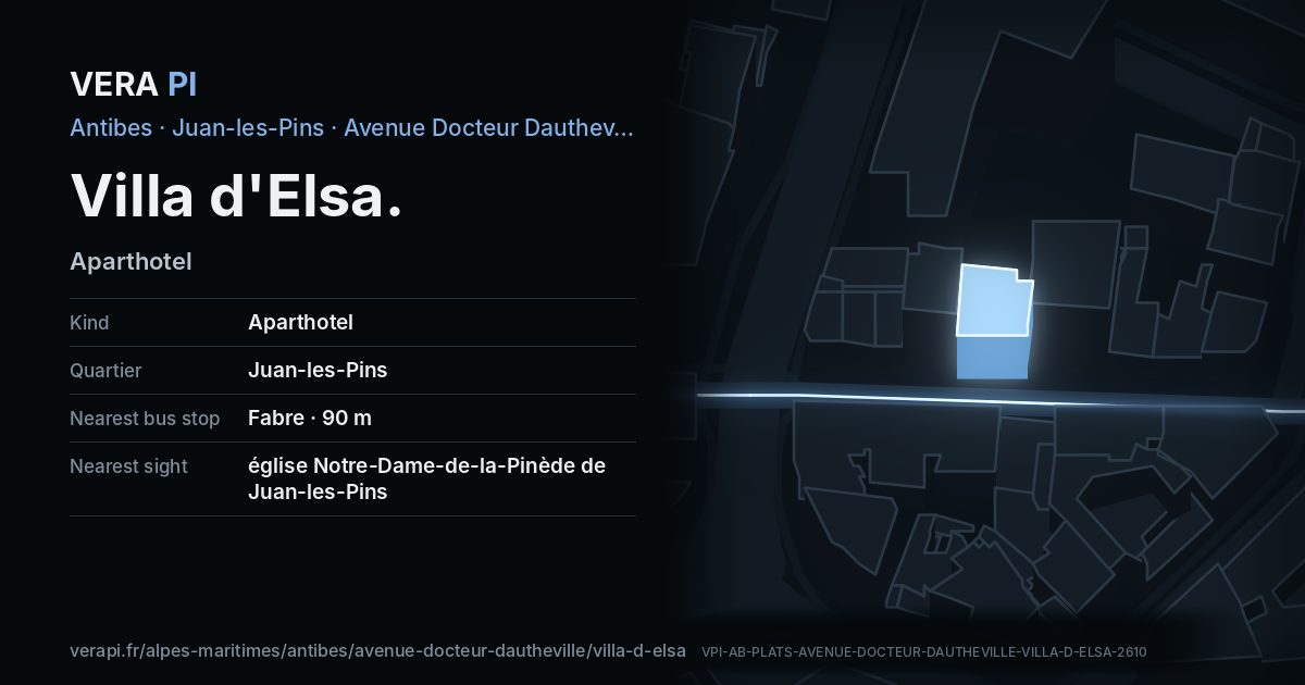 The VERA PI card for Villa d'Elsa