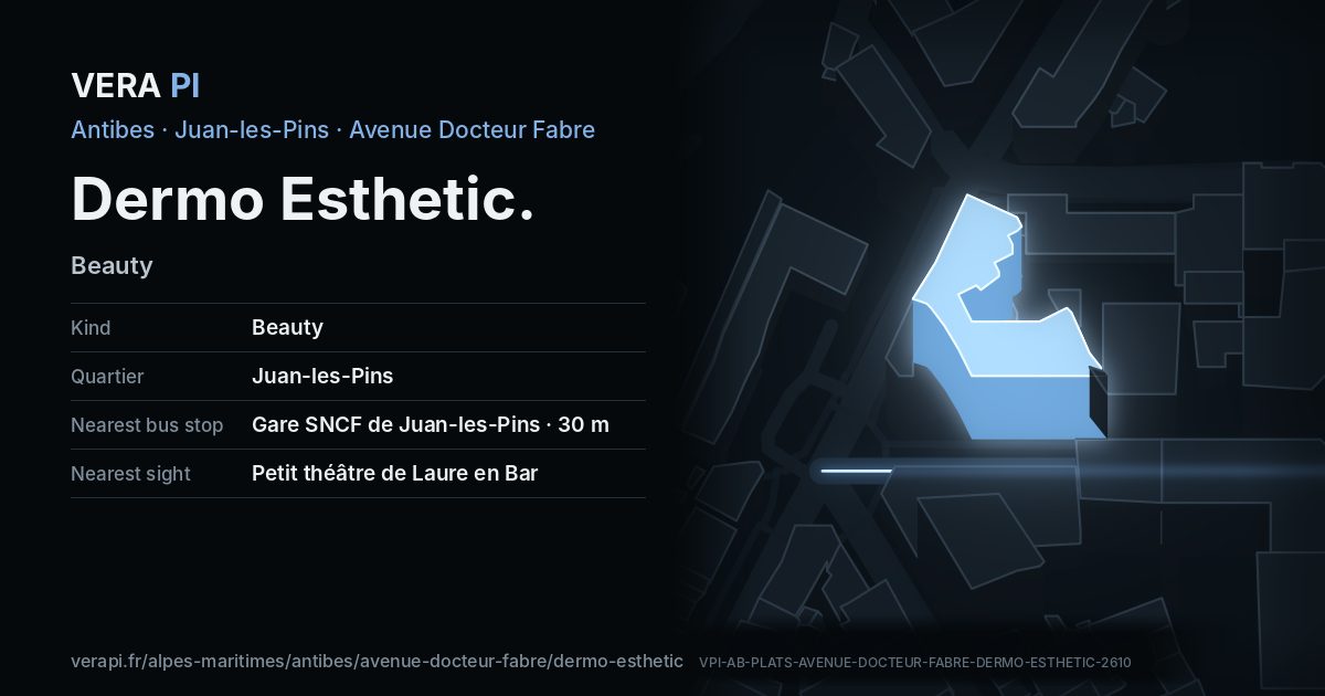 The VERA PI card for Dermo Esthetic
