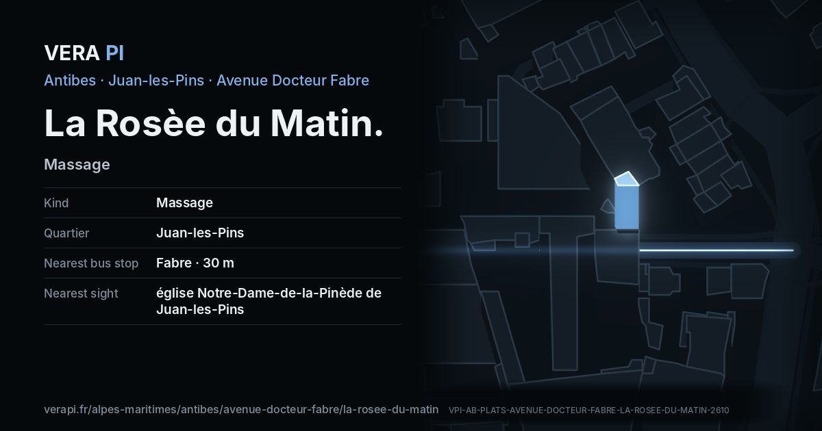 The VERA PI card for La Rosèe du Matin