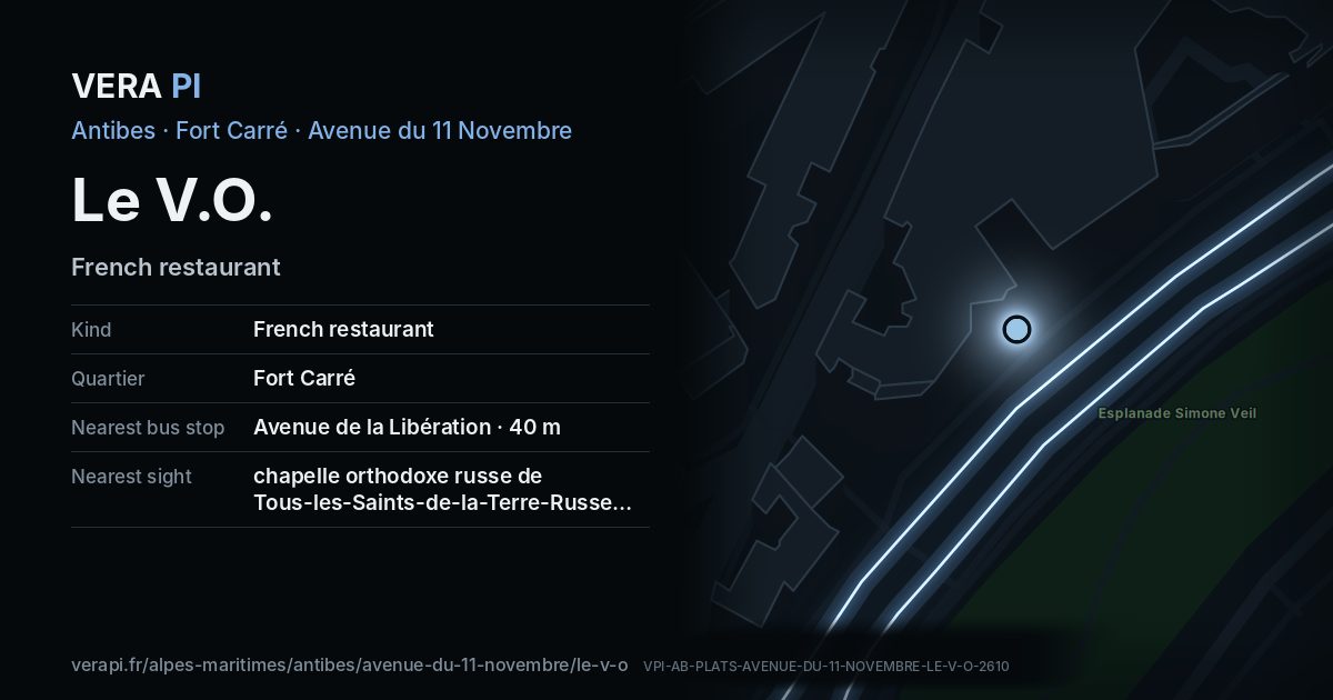 The VERA PI card for Le V.O.