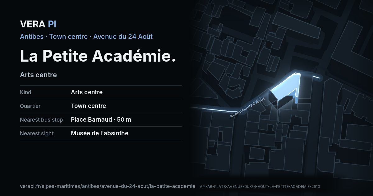 The VERA PI card for La Petite Académie
