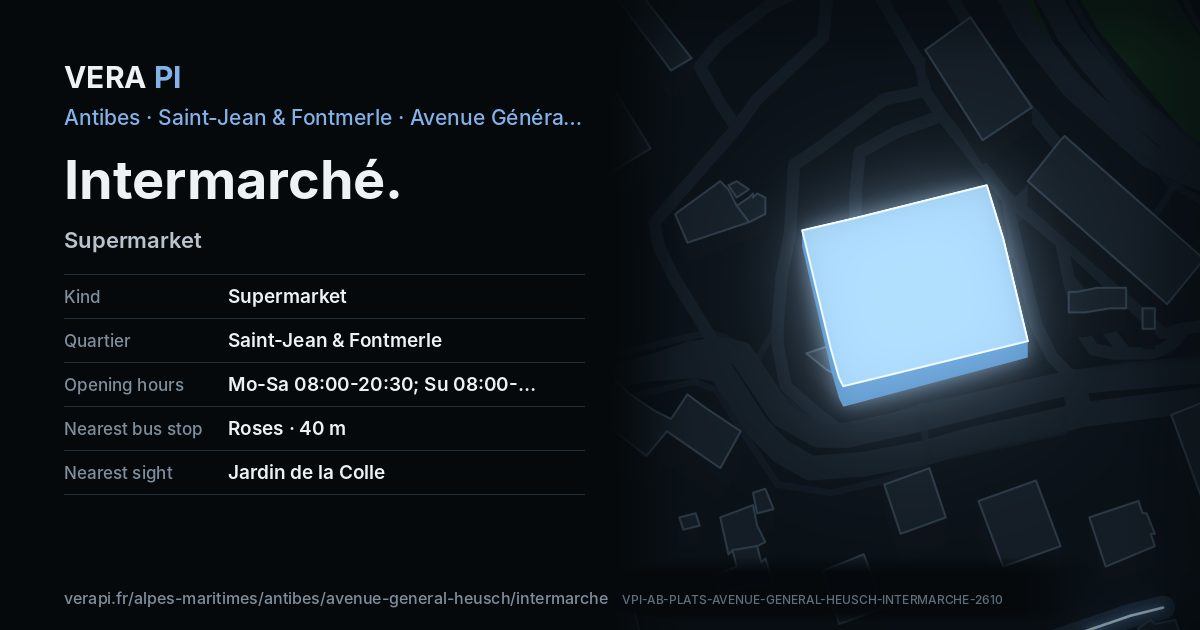 The VERA PI card for Intermarché