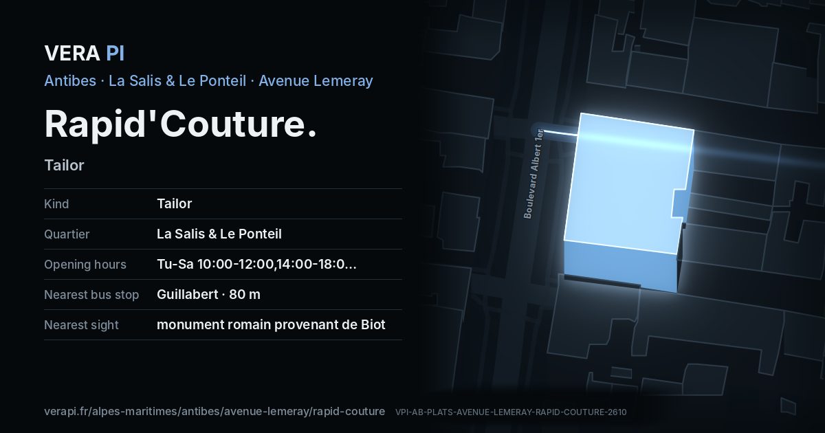 The VERA PI card for Rapid'Couture