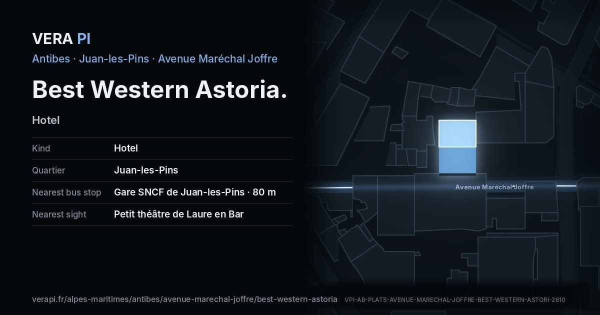 The VERA PI card for Best Western Astoria