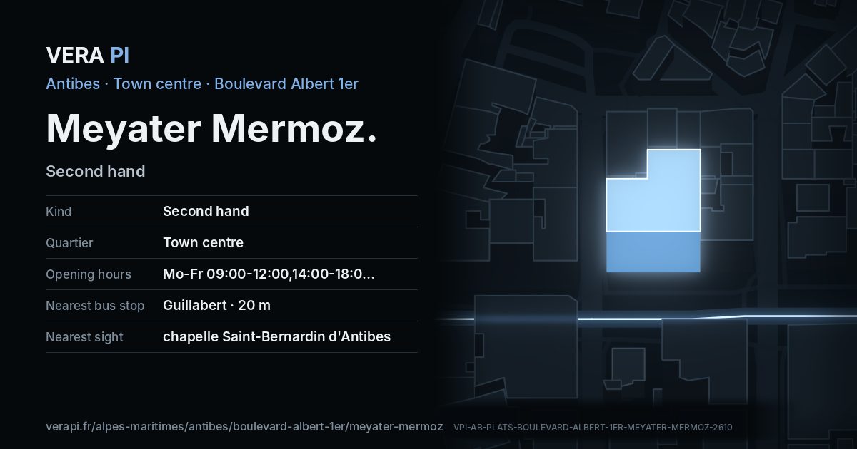 The VERA PI card for Meyater Mermoz