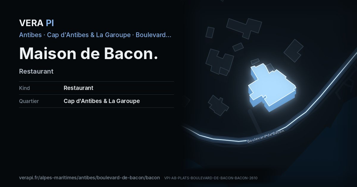 The VERA PI card for Maison de Bacon