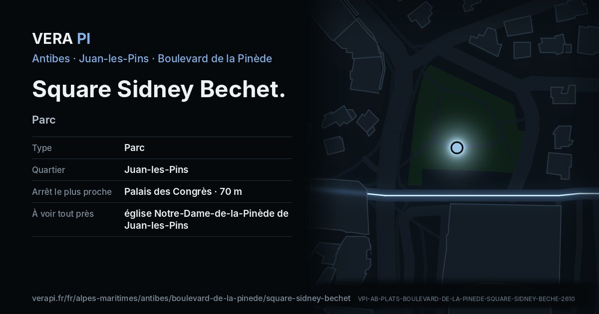 La carte VERA PI de Square Sidney Bechet
