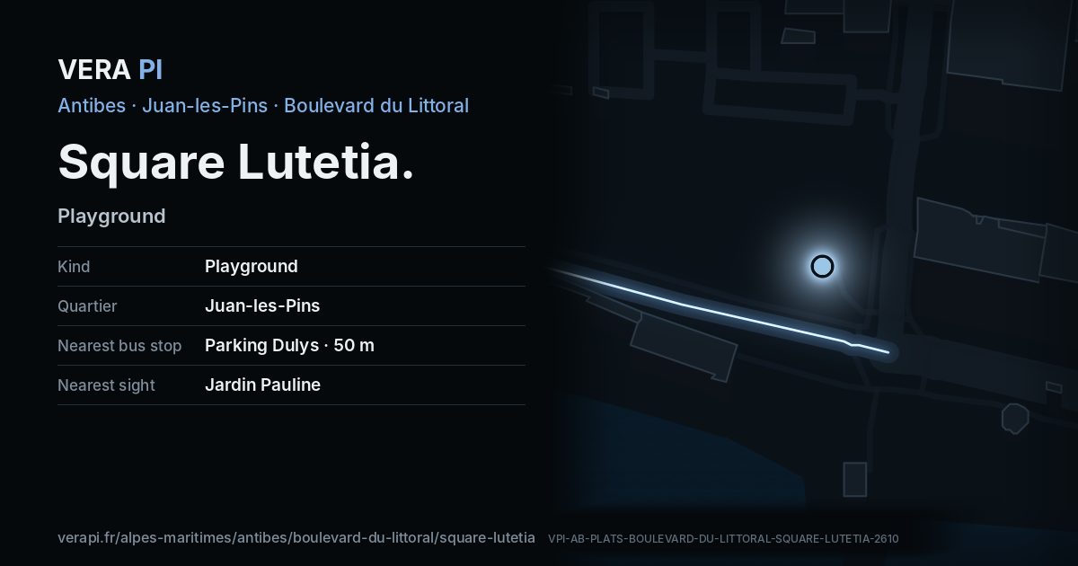 The VERA PI card for Square Lutetia