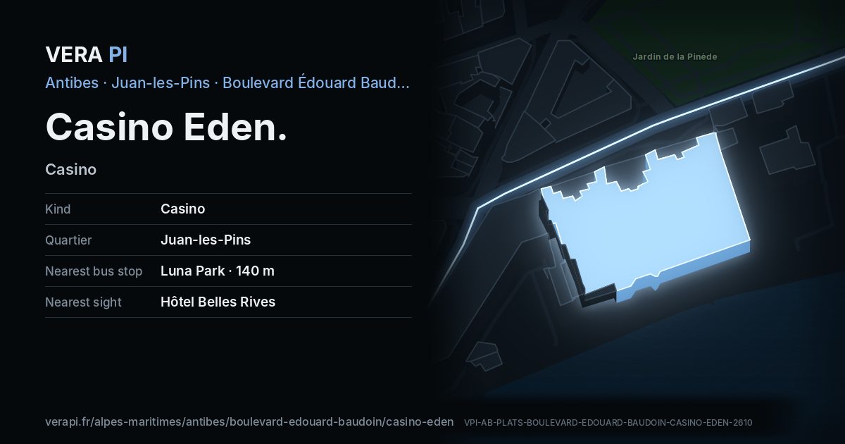 The VERA PI card for Casino Eden