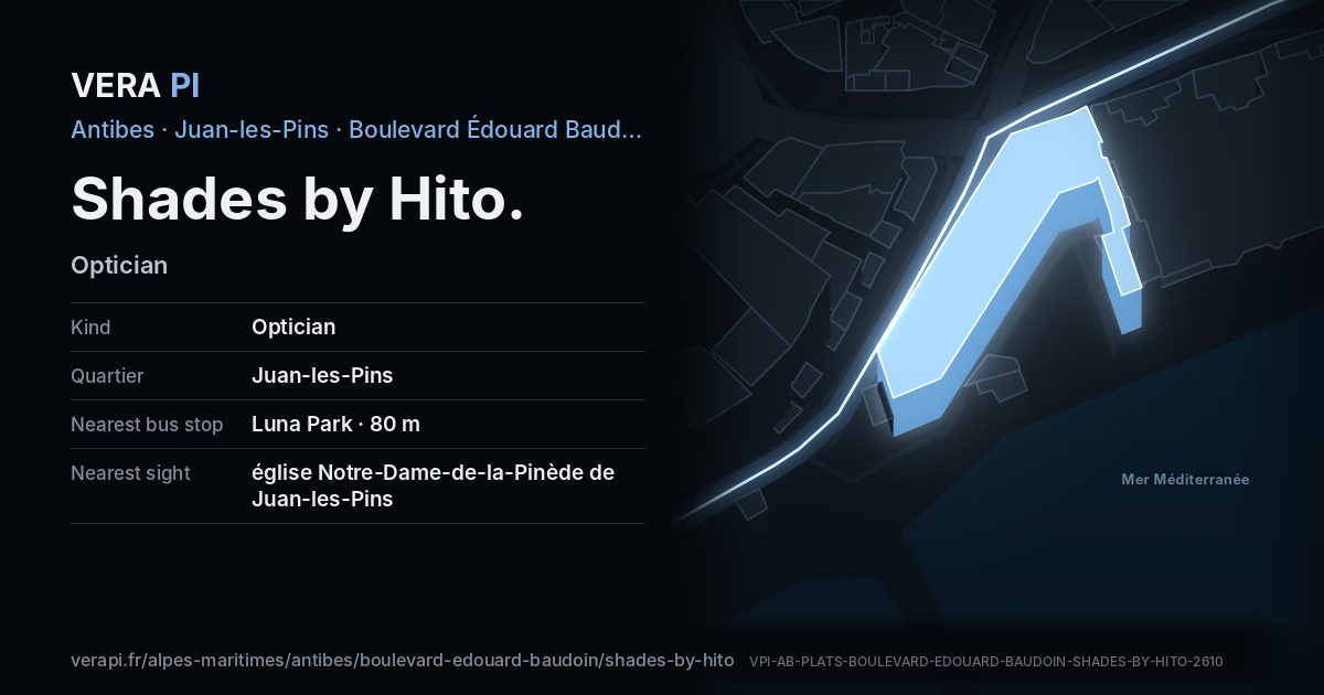 The VERA PI card for Shades by Hito
